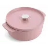 KitchenAid Caçarola de ferro fundido esmaltado com tampa, 26 cm, Rosa