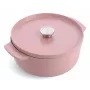KitchenAid Caçarola de ferro fundido esmaltado com tampa, 26 cm, Rosa
