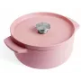 Assadeira de ferro fundido com tampa KitchenAid 22 cm, rosa