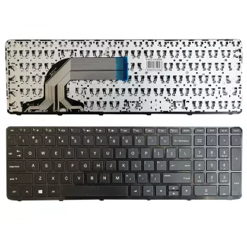 Teclado HP 250: G2, G3; 255: G2, G3; 256: G2, G3. Com moldura