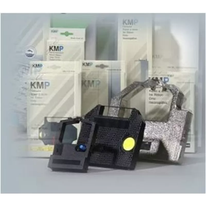 KMP Cassete de fita de náilon preta para Epson LQ 800, MX 80 – 12,7 mm x 16 m 0633,0501