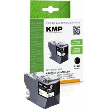 Tinteiro KMP compatível com Brother MFC-J5340DW LC422XLBK preto 3000S 66ml recondicionado