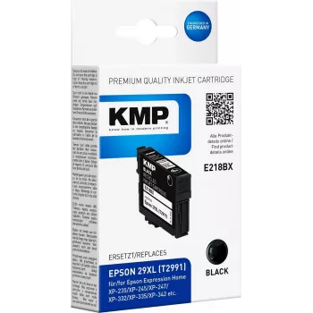 KMP E218BX tinteiro compatível de alto rendimento preto para Epson Expression Home XP-235, XP-245, XP-247, XP-332, XP-335, XP-342, XP-345, XP-432, XP-435, XP-442, XP-445 (substitui T2991, 11,3 ml, 470 páginas) 1632,4001
