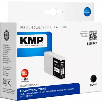 KMP E220BXX - 80 ml - Alto rendimento - Preto - Compatível - Cartucho de tinta (alternativa a Epson T7891) para Epson WorkForce Pro WF-5110DW, WF-5190DW, WF-5620DWF, WF-5690DWF