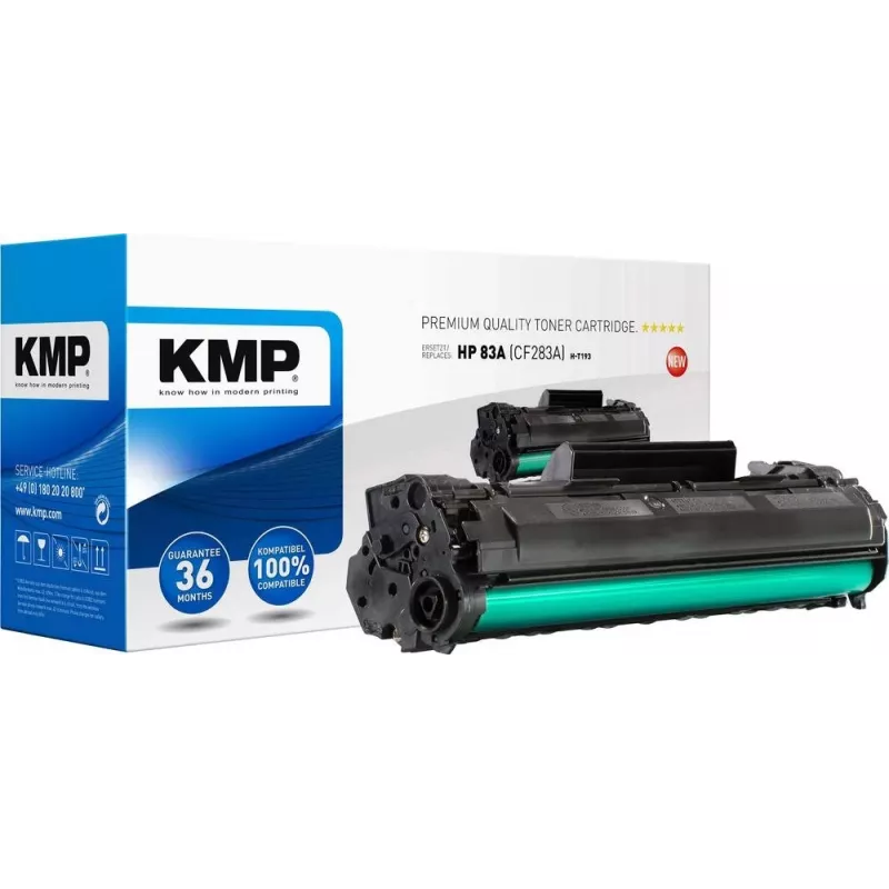 KMP H-T193 Cartucho de Toner Compatível Preto 80g para HP 83A