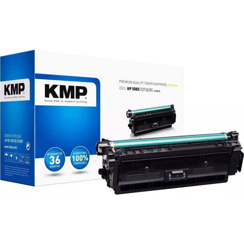 KMP H-T223YX Cartucho de Toner Compatível Amarelo Alto Rendimento (Alternativa a HP 508X, HP CF362X) para HP Color LaserJet Enterprise MFP M577, LaserJet Enterprise Flow MFP M577