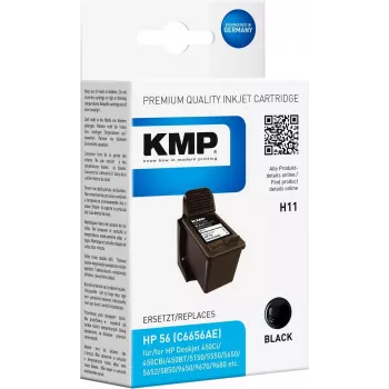 KMP H11 Cartucho de tinta compatível Preto 19 ml para HP 56 C6656AE