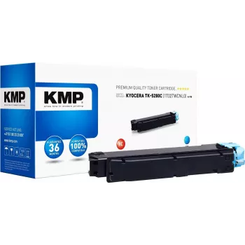 KMP K-T90 - 200 g - Alto Rendimento - Ciano - Cartucho de Toner Compatível (Substituto para Kyocera TK-5280C) para Kyocera ECOSYS M6235cidn, M6235CIDN/KL3, M6635cidn, M6635CIDN/KL3, P6235cdn, P6235CDN/KL3