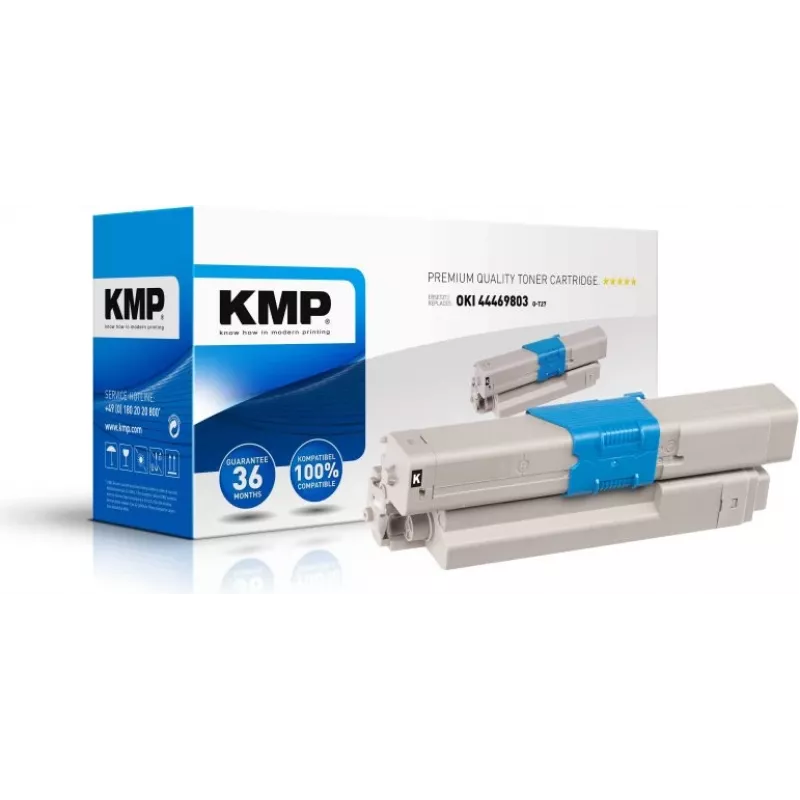KMP O-T27 Cartucho de toner Preto 3500 páginas Compatível OKI 44469803