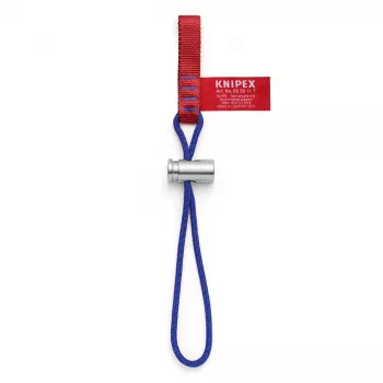 KNIPEX Cinta de fixação de ferramentas 00 50 11 T BK - cinta de retenção PU de 1,5 m com mosquetão com bloqueio, máx. 1,5 kg