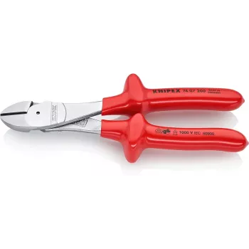Alicate de corte diagonal KNIPEX VDE de alta transmissão 200 mm
