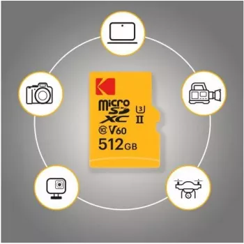 Cartão microSDXC Kodak 128GB UHS-II U3 A1 V60 Ultra Pro