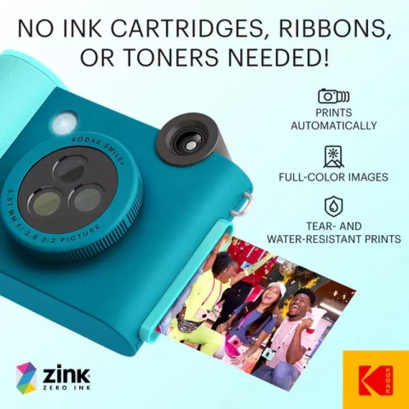 Kodak SMILE+ Câmara de Impressão Instantânea, 2x3'', Azul