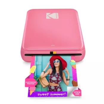 KODAK STEP Impressora fotográfica móvel instantânea - ZINK 2x3 polegadas - 1 ppm - Bluetooth - rosa