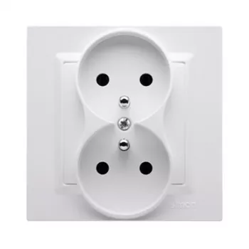 KONTAK-SIMON CGZ2/11 Tomada individual com terra, 16A 250V, branco