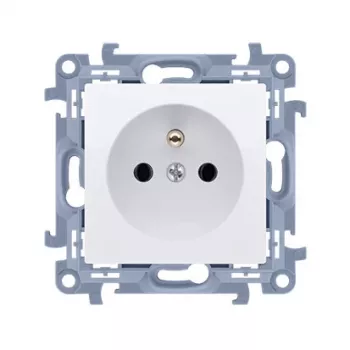 KONTAK-SIMON Simon 10 tomada Schuko individual branca com ligação à terra, Quick-Connect, 16A 250V