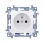 KONTAK-SIMON Simon 10 tomada Schuko individual branca com ligação à terra, Quick-Connect, 16A 250V