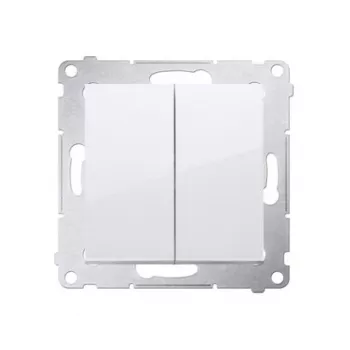 KONTAK-SIMON Simon 54 módulo interruptor duplo, branco, 10AX 250V, terminais de mola