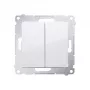 KONTAK-SIMON Simon 54 módulo interruptor duplo, branco, 10AX 250V, terminais de mola
