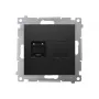 KONTAK-SIMON Simon 54 Premium Módulo de tomada de dados Cat.6 UTP RJ45, preto mate, com tampa de proteção contra pó
