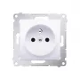 Tomada individual KONTAK-SIMON Simon 54 Premium com proteção infantil, terminais de mola, 16A 250V, branco
