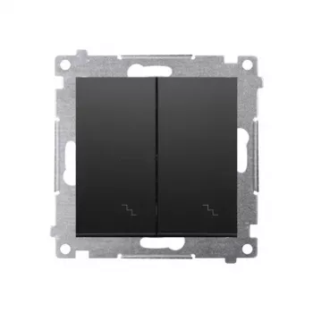 KONTAK-SIMON Simon 54 Módulo Interruptor de Escada Universal, Preto Mate, 2 Vias, 10AX 250V