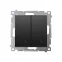 KONTAK-SIMON Simon 54 Módulo Interruptor de Escada Universal, Preto Mate, 2 Vias, 10AX 250V