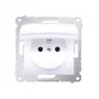 KONTAK-SIMON Simon 54 Branco Tomada simples tipo E com proteção infantil e tampa basculante, IP44, 16A 250V, terminais de parafuso
