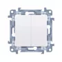 Mecanismo de interruptor de luz KONTAK-SIMON Simon 54 branco 1 módulo 1 via 10AX 250V sem parafusos