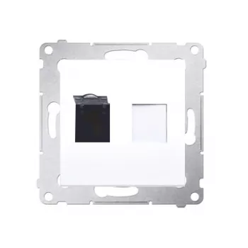 KONTAK-SIMON Simon 54 módulo de tomada de rede Cat.6 UTP RJ45 branco com proteção contra pó, plano