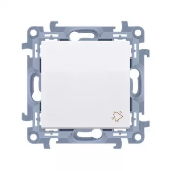 KONTAK-SIMON Simon Contact 10 Botão de campainha, 1 módulo, branco, auto-aperto, 10AX 250V