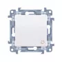 KONTAK-SIMON Simon Contact 10 Botão de campainha, 1 módulo, branco, auto-aperto, 10AX 250V