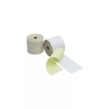Rolos de caixa Kores AR5725, 2 camadas sem carbono, branco/amarelo, 57 mm x 25 m, núcleo 12 mm, 5 rolos