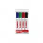 Kores K MARKER Conjunto de marcadores para quadro branco e flipchart, ponta biselada 3-5 mm, várias cores, pack de 4 M20845