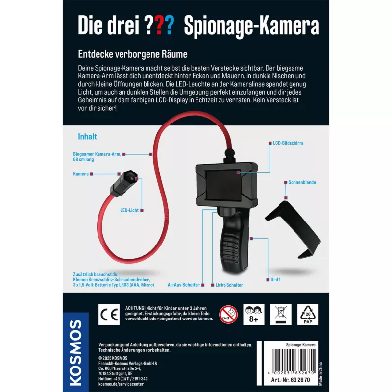 KOSMOS Die drei ??? conjunto de câmara de espionagem