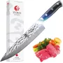 Faca de chef KozyGear Premier 8 33 cm martelada Japão Super