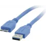 Kramer Electronics C-USB3/MICROB-3 Cabo USB 3.2 Gen 1, USB-A macho para Micro-USB B macho, 0,9 m, azul 96-02356003
