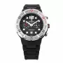 KRONOS Relógio Homem K789.5B.19 44mm Aço Inoxidável Quartzo Analógico Mostrador Preto Bracelete de Pele