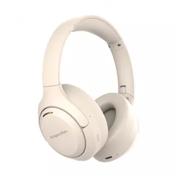 Kruger & Matz F8A Auscultadores over-ear sem fios com ANC, bege