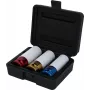 KS TOOLS 1/2 polegadas Conjunto de chaves de caixa de impacto para jantes de alumínio, 3 peças (17, 19, 21 mm) com capas de proteção 515.1005