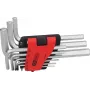 KS TOOLS 151.4540 Conjunto de chaves Allen em polegadas, 9 peças, 1/16