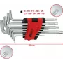 KS TOOLS 151.4880 Conjunto de chaves TORX em L longas, 10 peças, cromo-vanádio, tamanhos T9-T50