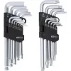 KS TOOLS conjunto de 22 peças de chaves Allen e TORX com ponta esférica e suporte