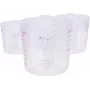 KS TOOLS conjunto de 3 copos medidores, 250/500/1000 ml, PP transparente com escala azul, apto para alimentos, lavável na máquina, empilhável 150.9205