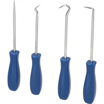 KS TOOLS conjunto de 4 pontas e ganchos com pontas em crómio-vanádio e cabos ergonómicos de 2 componentes BT542020