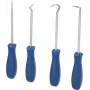 KS TOOLS conjunto de 4 pontas e ganchos com pontas em crómio-vanádio e cabos ergonómicos de 2 componentes BT542020