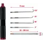 KS TOOLS conjunto de 6 peças de ímanes e ferramentas de gancho, hastes magnéticas flexíveis e rígidas, 4 perfis de gancho, punhos ergonómicos 550.1080