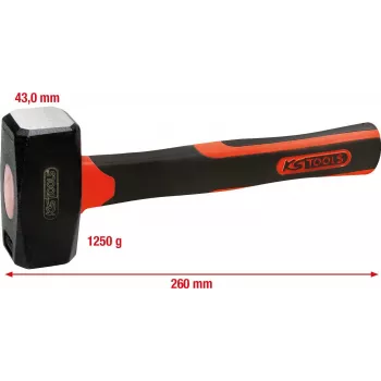 KS TOOLS Marreta com cabo de fibra de vidro, 1250 g (142.5126)