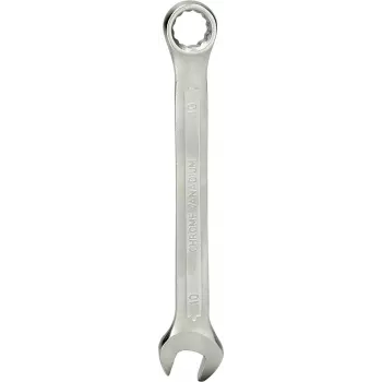 KS TOOLS chave combinada de 10 mm, aço cromo-vanádio, mate acetinado cromado, DIN 3113 Forma A, ISO 3318, ISO 7738 (BT011910)