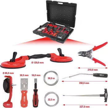 KS TOOLS MASTER Conjunto de ferramentas de montagem e desmontagem de para-brisas, 13 peças (140.1065)